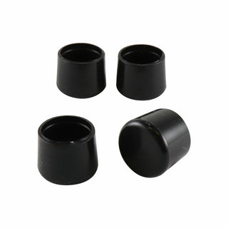 Surface Gard 13mm Round Black Plastic External Chair Tip - 4 Pack