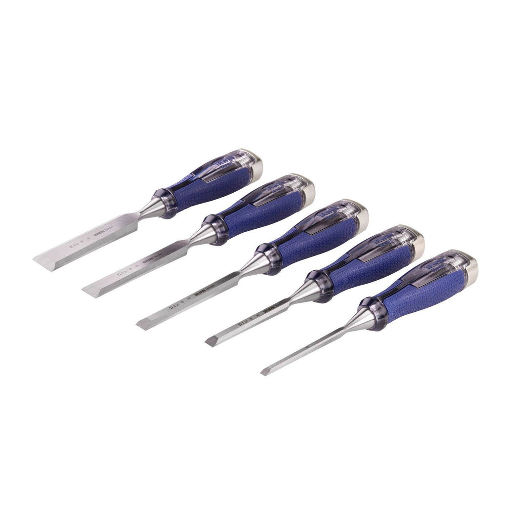 IRWIN Marples High Impact Chisel Set With Strike Cap - 5 Pack - Image 1 of 2