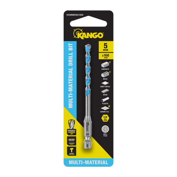 Kango 5 x 100mm 1/4" Multi-Material Drill Bit
