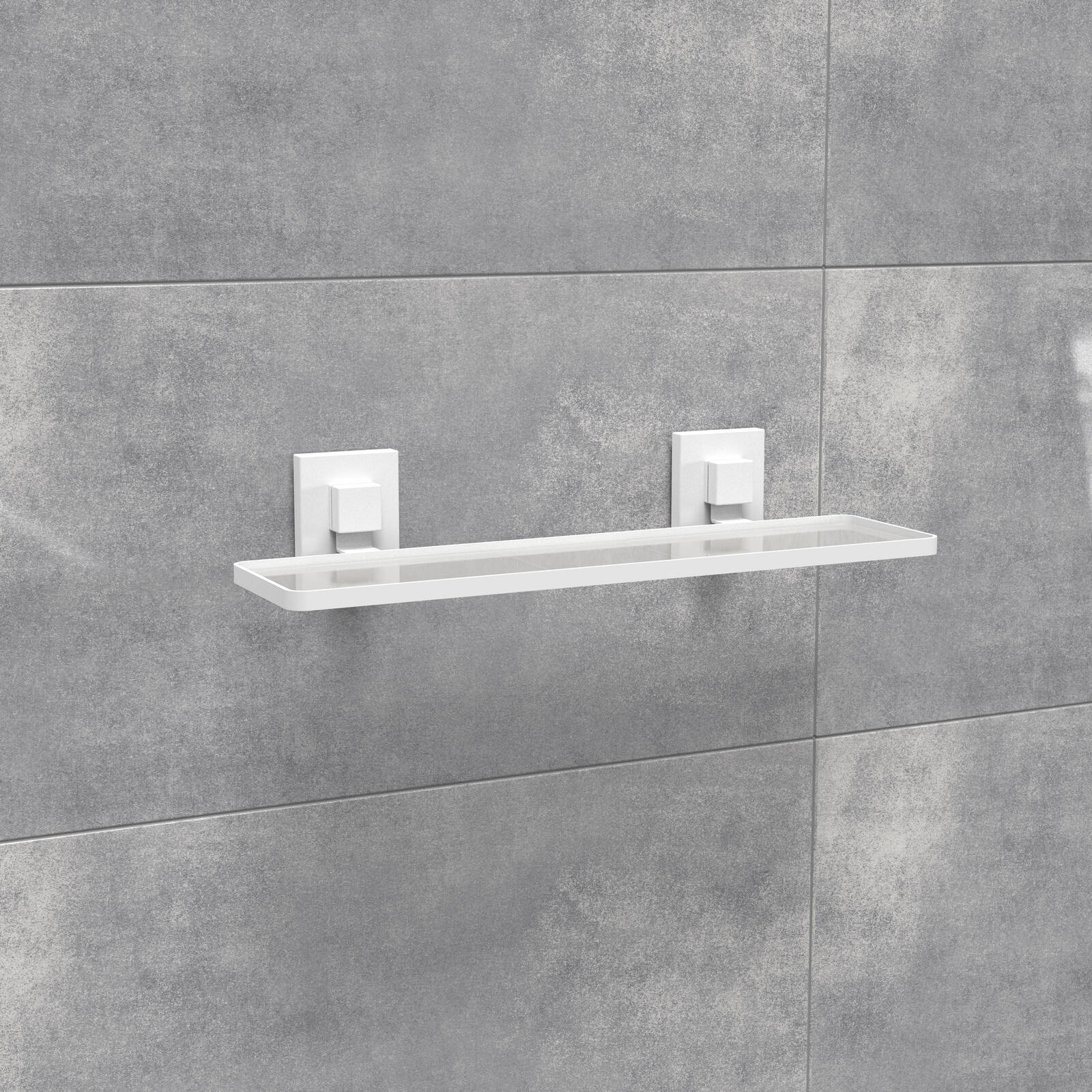 Fusion-Loc Matte White Style Suction Acrylic Shelf - Image 10 of 10