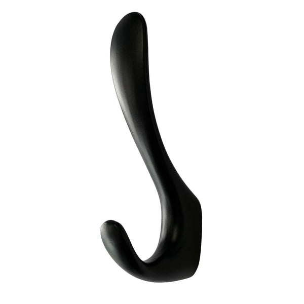 Taskmaster 120mm Matte Black Double Robe Hook - 120mm