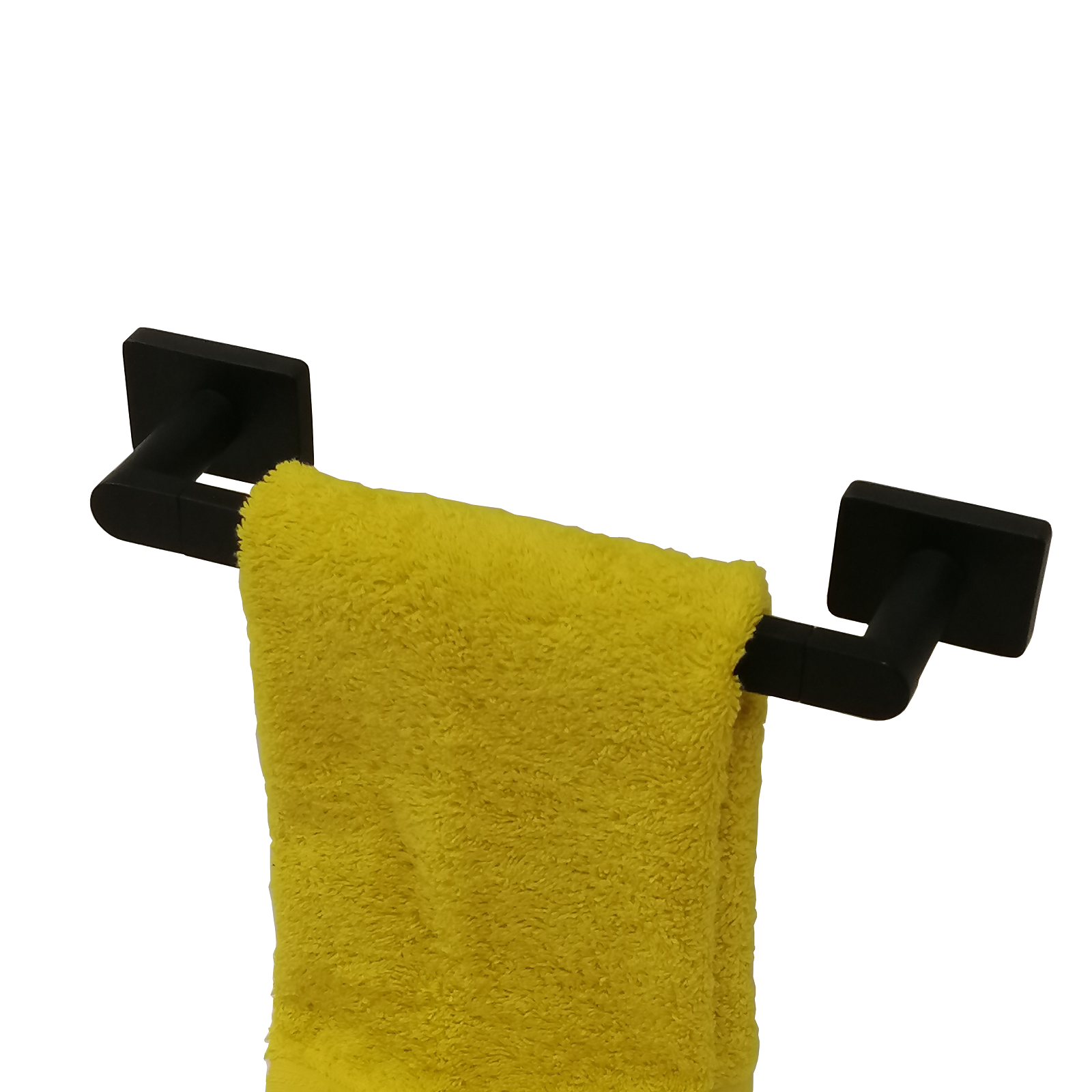 Barelli Matte Black Rigoni Base Double Towel Bar - Black - Image 4 of 5