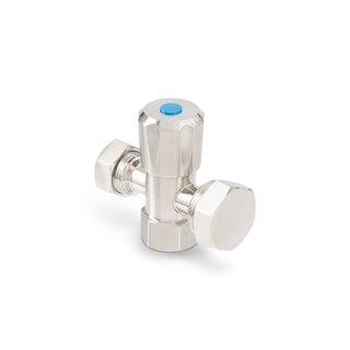 Brasshards 2 Way Under Sink Valve 20mm x 15mm Stainless Steel