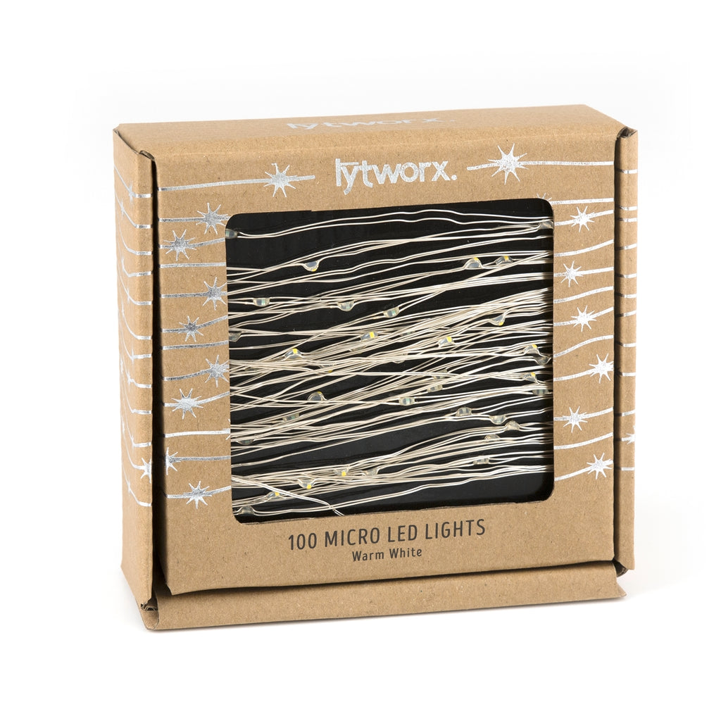 Lytworx 100 Warm White LED Battery Operated Copper Wire Lights - Image 1 of 2