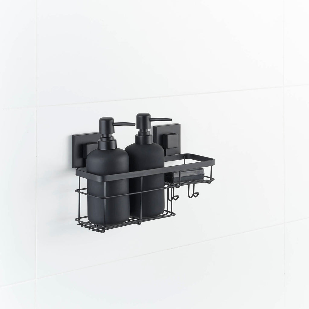 Fusion-Loc 26kg Black Matte Suction Combo Shower Caddy - Image 2 of 7