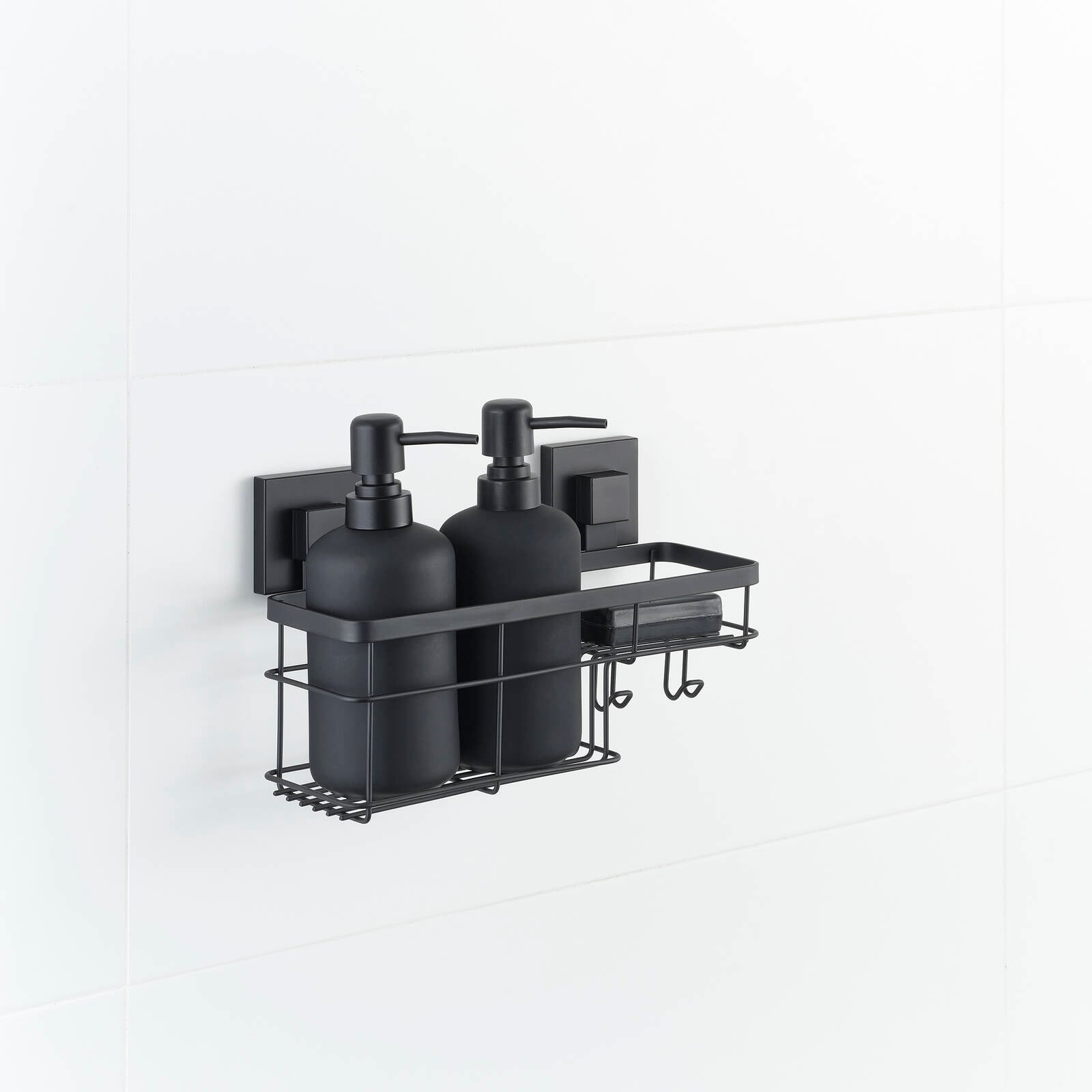 Fusion-Loc 26kg Black Matte Suction Combo Shower Caddy - Image 2 of 7
