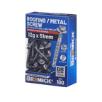 Bremick Hex Roofing Screw 12g x 51mm B8 BOX 100 - Image 1 of 10