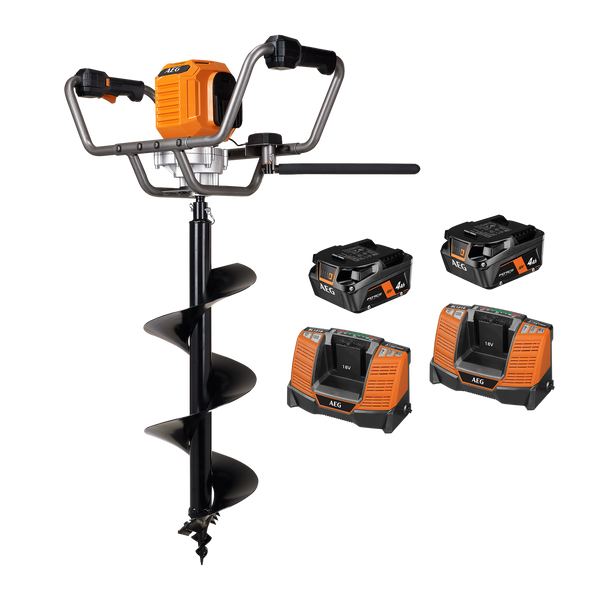 AEG 2 x 18V (36V) 4.0Ah FUSION Post Hole Digger Kit