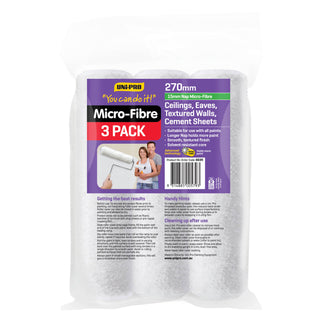 UNi-PRO 270mm 15mm Nap You Can Do It Microfibre - 3 Pack