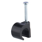 DETA 10mm Black Hook Cable Clips - 100 Pack - Image 1 of 5