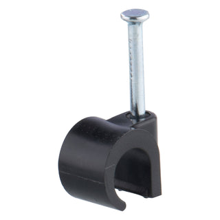DETA 10mm Black Hook Cable Clips - 100 Pack