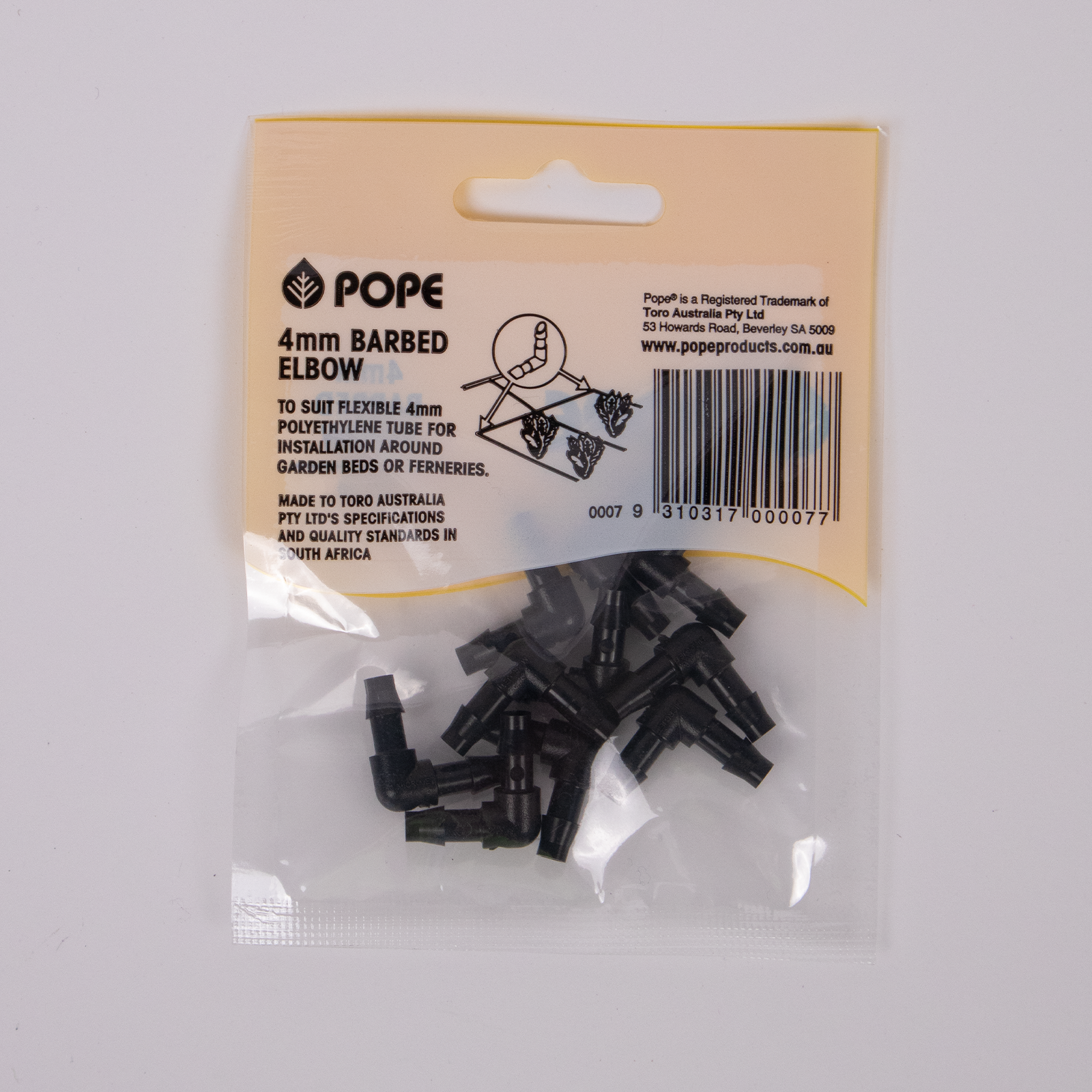 Pope 4mm Barbed Elbow - 10 Pack - Image 5 of 5