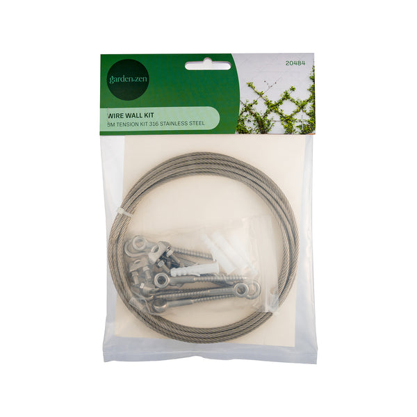 Garden Zen 5m Tensioned Wire Wall Plant Trainer Kit