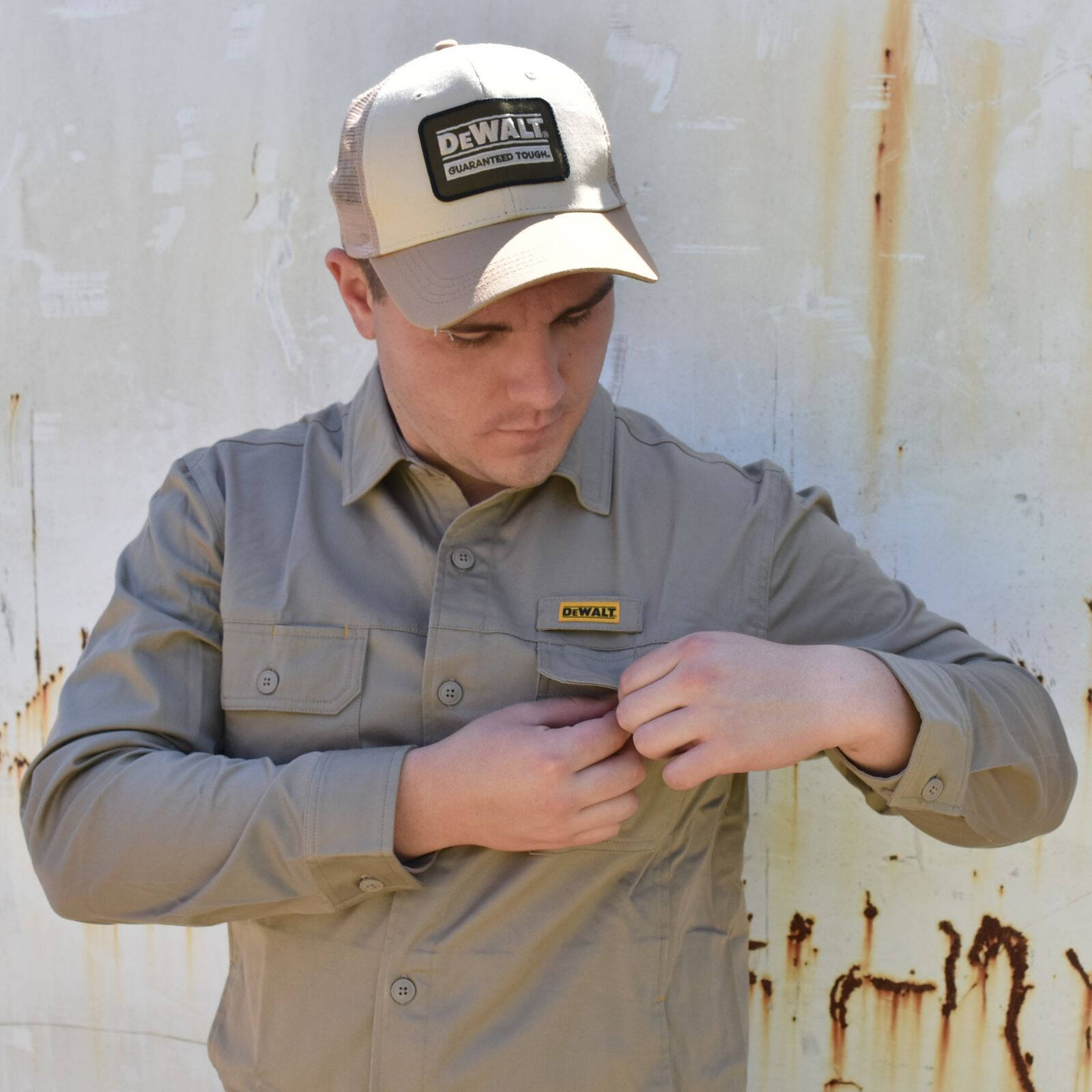 DeWALT Brown Oakdale Coolmax Trucker Hat - Image 6 of 10