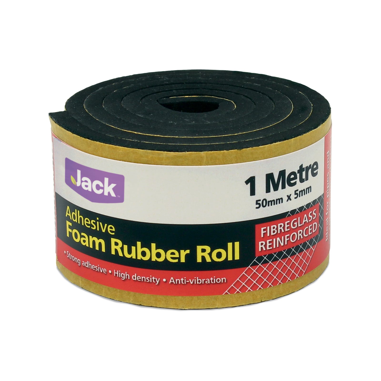 Jack 50 x 5mm x 1m Adhesive Rubber Foam - Image 1 of 1