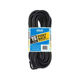 Arlec 2m Black Piggyback Extension Lead