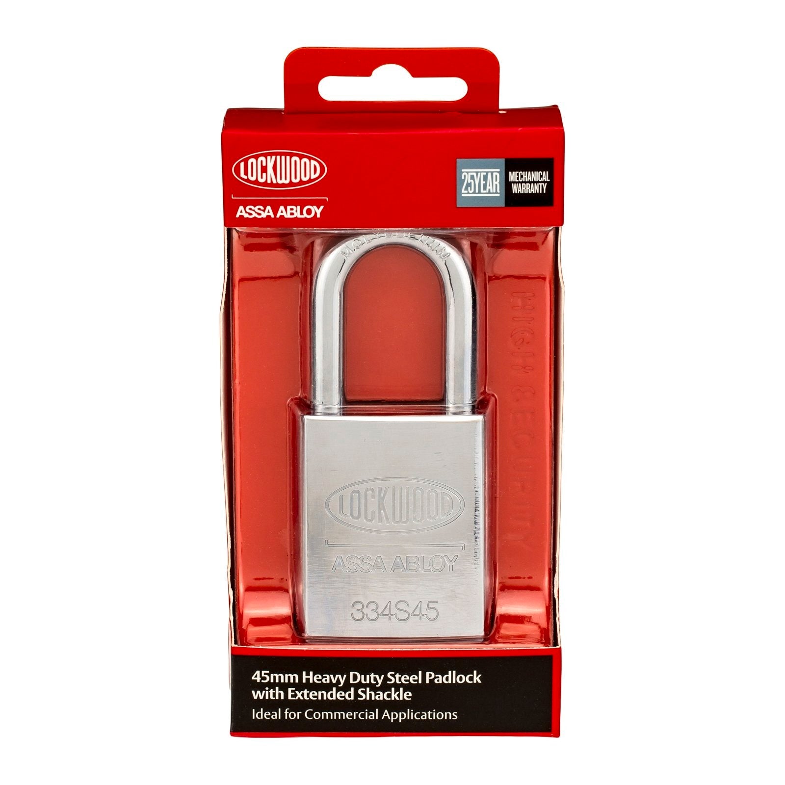 Lockwood 45mm Steel 334 Series Padlock With 38mm Molybdenum Steel Shackle - Image 1 of 2