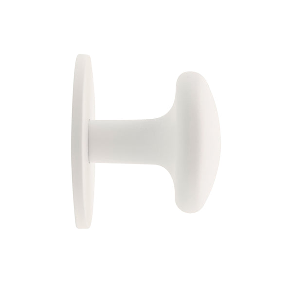 Prestige 26mm White Flat Knob - Card of 6 - Matte White
