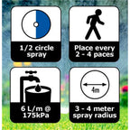 Pope 50mm 1/2 Circle Pop-Up Sprinkler - Image 2 of 5