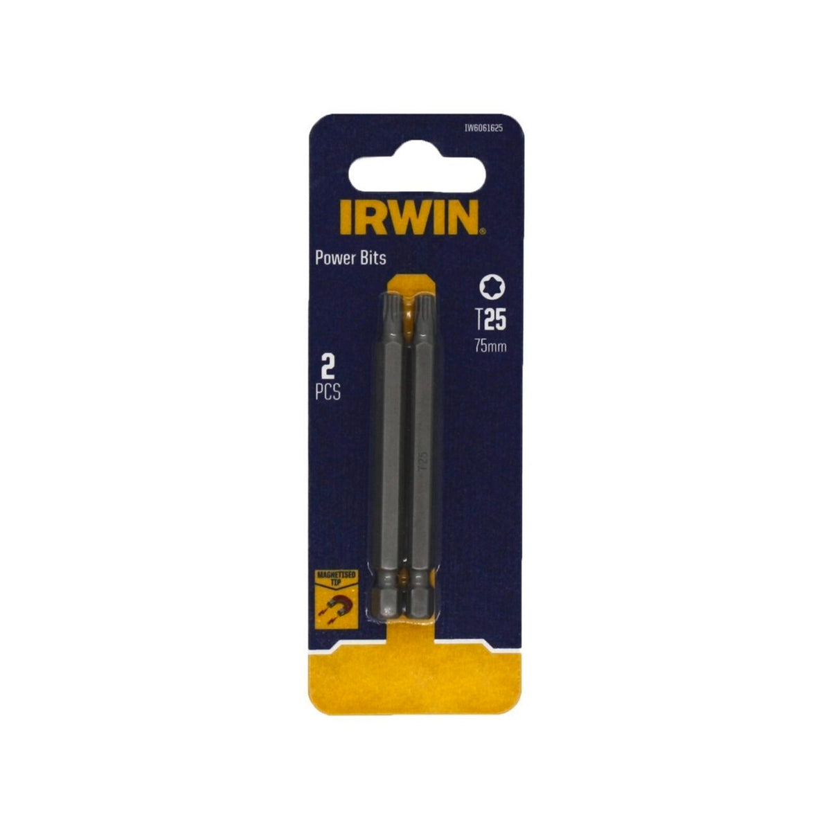 IRWIN 75mm T25 Magnetic Fastening Bits - 2 Pack - Image 1 of 1