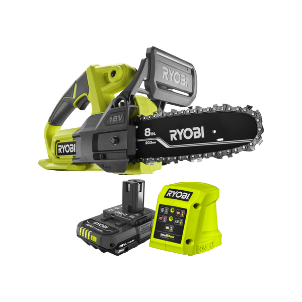 RYOBI 18V ONE+ 8" (203mm) Pruning Chainsaw 2Ah Kit R18CHS22