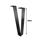 Adoored Black Steel Angled Flat Bar Furniture Leg - Image 3 of 3