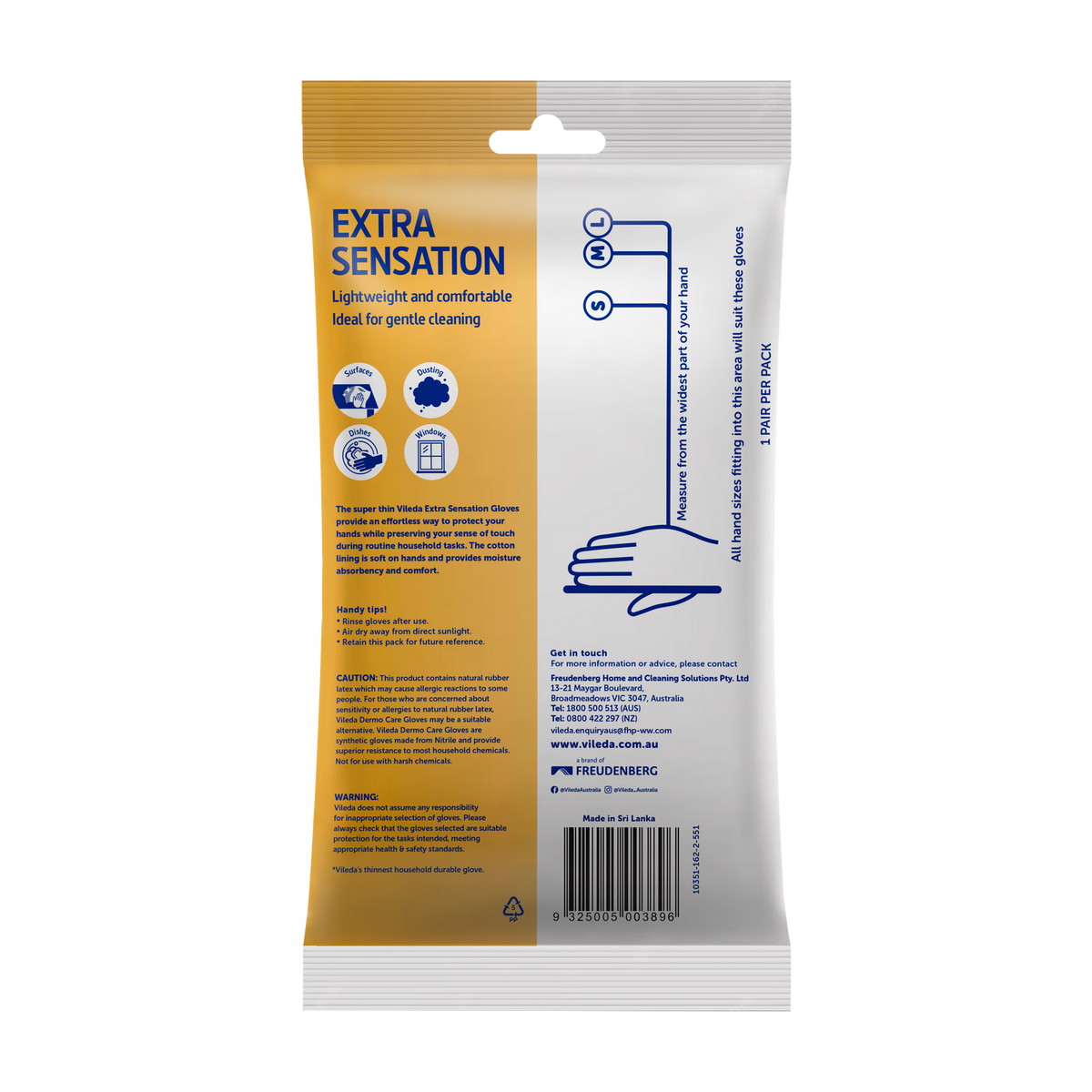 Vileda Extra Sensation Gloves - Small - Image 2 of 7