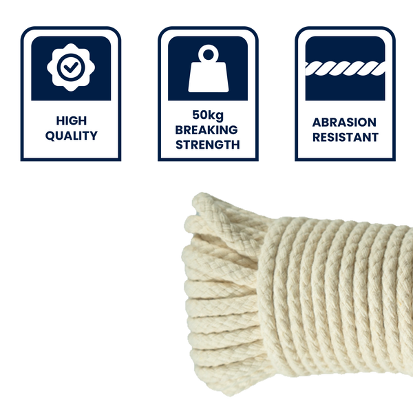 GRUNT 5mm x 25m Polyester Cotton Sash Cord