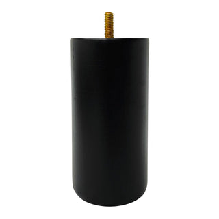 Adoored 73 x 150mm Black Round Pine Furniture Leg