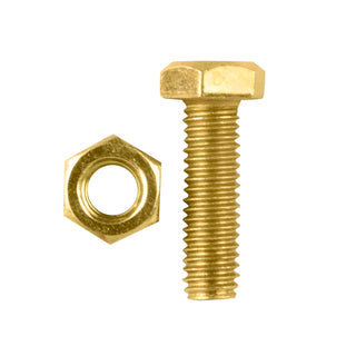 Pinnacle  M6 x 20mm Yellow Zinc Hi Tensile Hex Bolt And Nut - 10 Pack