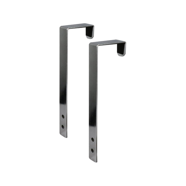 Adoored Chrome Over-The-Door Arm Hook - Pair
