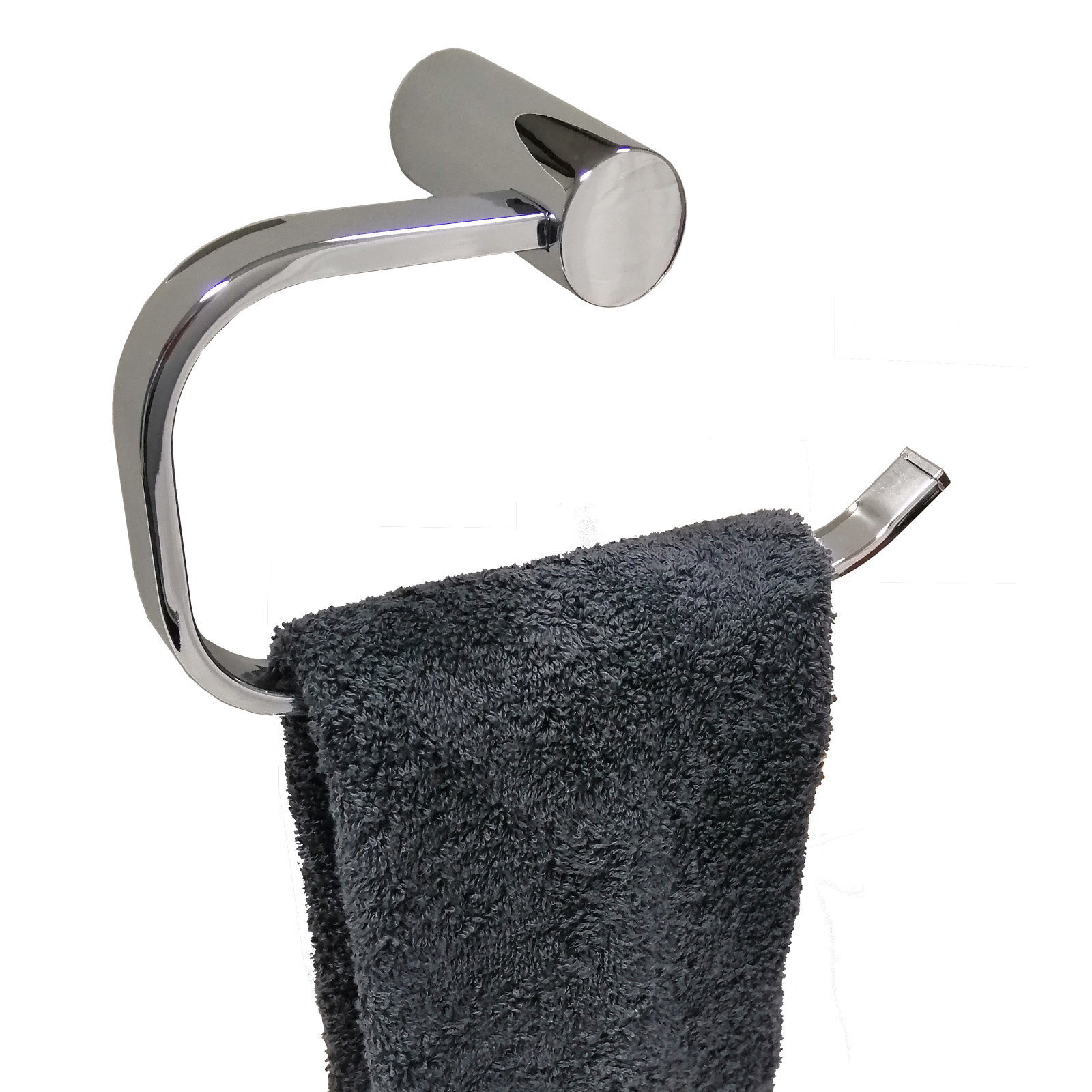 Barelli Matte Black Ambiente Single Towel Ring - Black - Image 2 of 5