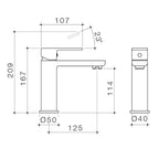 Caroma    Black Lead Free Luna Basin Mixer - Image 2 of 3