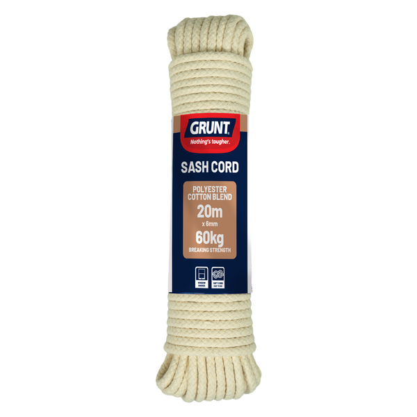 GRUNT 6mm x 20m Polyester Cotton Sash Cord