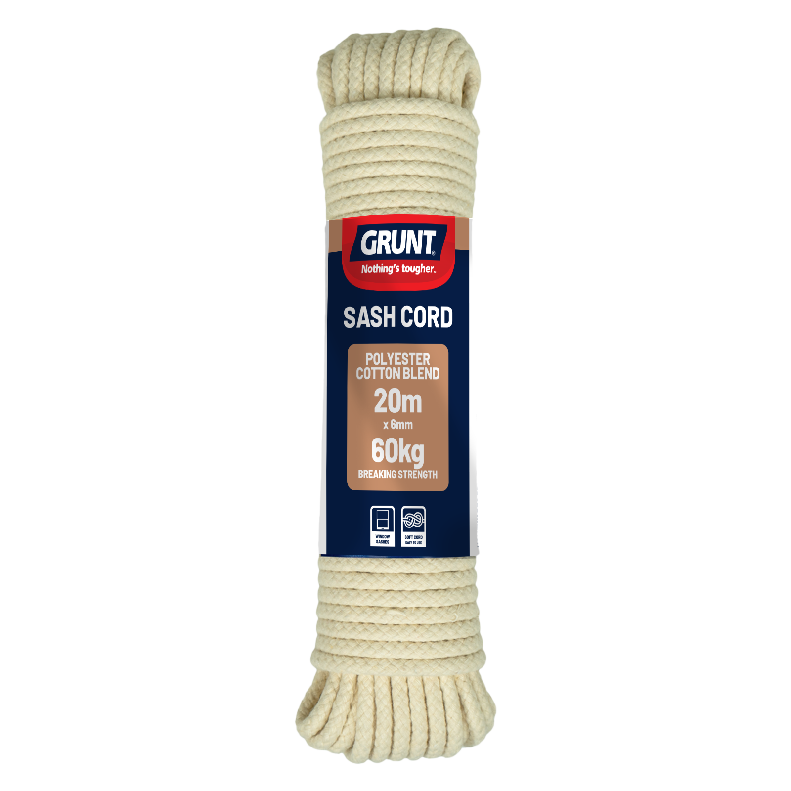 GRUNT 6mm x 20m Polyester Cotton Sash Cord - Image 6 of 8