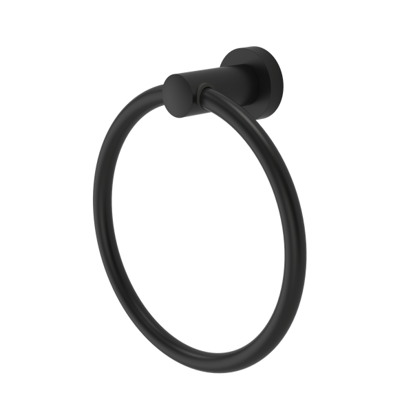 Caroma Matte Black Cosmo Towel Ring - Black
