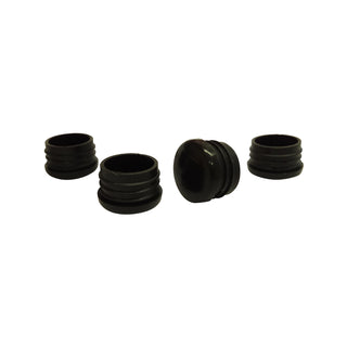 Surface Gard 25mm Black Round Plastic Internal Chair Tip - 4 Pack
