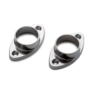 Sandleford 25mm Chrome Rod Fittings Oval Flange - 2 Pack