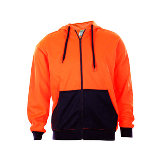 Craftright Orange Hi Vis Zip Thru Hoodie - Large