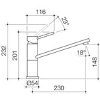 Dorf    Chrome Lead Free Villa Sink Mixer - Image 2 of 3