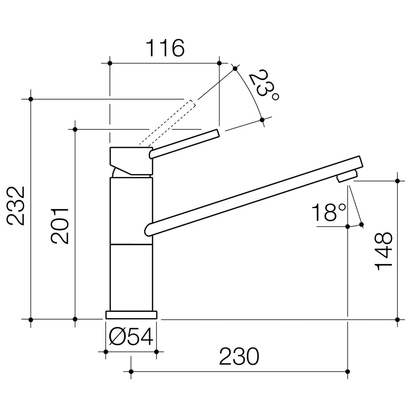 Dorf    Chrome Lead Free Villa Sink Mixer - Image 2 of 3