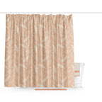 Barelli 210 x 180cm Long Drop Ferns Amberlight Polyester Shower Curtain - Image 2 of 2