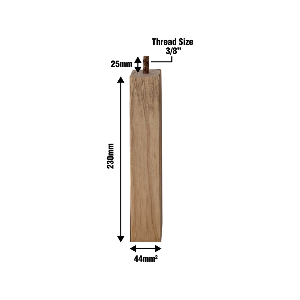 Adoored 230mm Pine Square Furniture Leg - Image 2 of 3