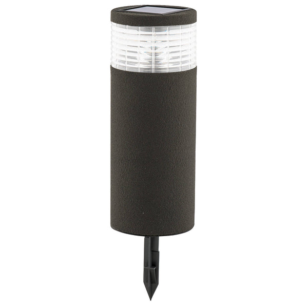Arlec Grey Render Finish Sandor Solar Bollard Light