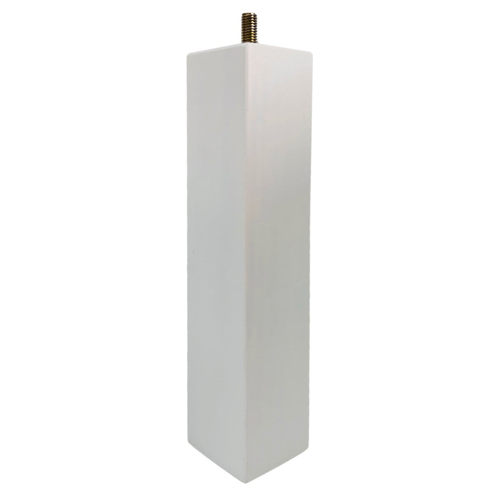 Adoored 53 x 53 x 250mm White Square Pine Furniture Leg - Image 1 of 4