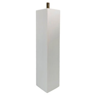 Adoored 53 x 53 x 250mm White Square Pine Furniture Leg