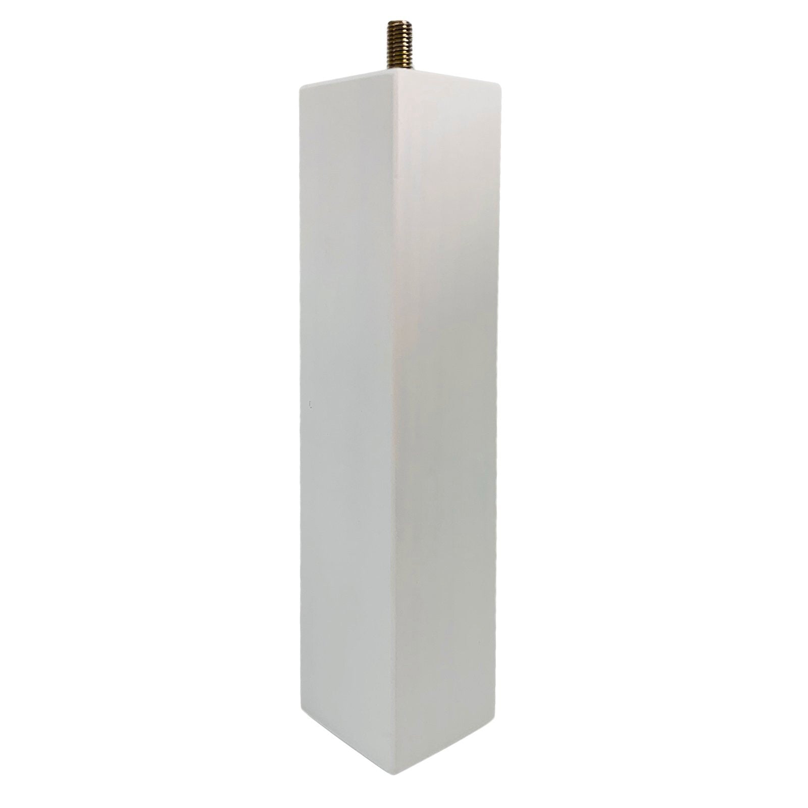 Adoored 53 x 53 x 250mm White Square Pine Furniture Leg - Image 1 of 4