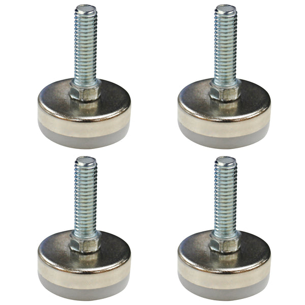 Richmond 25mm x M6 Steel Fixed Levelling Foot - 4 Pack - 25mm 6mm Thread