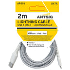 Antsig 2m Braided Lightning To USB-A Cable - Image 4 of 6