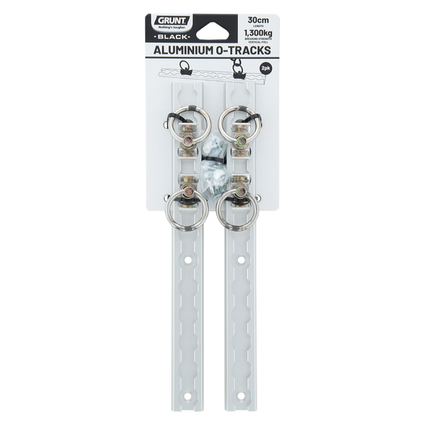GRUNT 30cm Aluminium O Tracks - 2 Pack